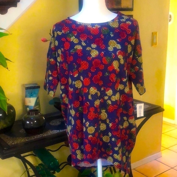 LuLaRoe Simply Comfortable Disney Mickey Mouse Head Irma Top Size X- Small NWT - Picture 1 of 13